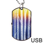 Birch Tree Background Scrapbooking Dog Tag USB Flash (Two Sides) Back