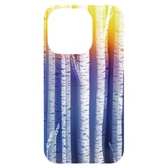 Birch Tree Background Scrapbooking Iphone 14 Pro Black Uv Print Case by Simbadda