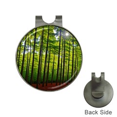 Green Forest Jungle Trees Nature Sunny Hat Clips With Golf Markers