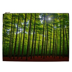 Green Forest Jungle Trees Nature Sunny Cosmetic Bag (xxl)