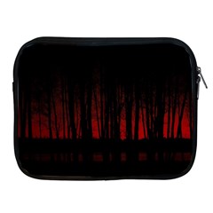 Scary Dark Forest Red And Black Apple Ipad 2/3/4 Zipper Cases by Ravend