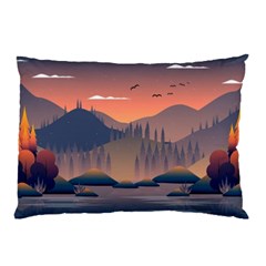 Cool Landscape Night Minimal Art Minimalist Pillow Case (two Sides)