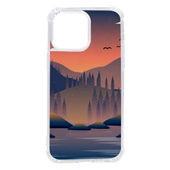 Cool Landscape Night Minimal Art Minimalist Iphone 14 Pro Max Tpu Uv Print Case by Ravend