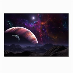 Clouds Fantasy Space Landscape Colorful Planet Postcard 4 x 6  (pkg Of 10) by Ravend