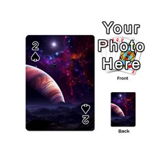 Clouds Fantasy Space Landscape Colorful Planet Playing Cards 54 Designs (mini)
