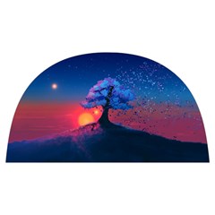 Dark Tree Sunset Landscape Art Anti Scalding Pot Cap