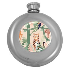 Kids Animals & Jungle Friends Round Hip Flask (5 Oz) by Ravend