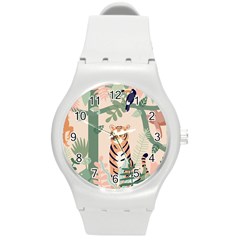 Kids Animals & Jungle Friends Round Plastic Sport Watch (m)