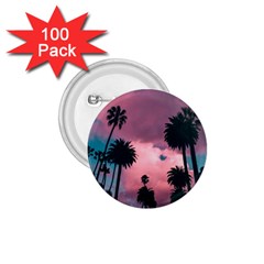 Nature Sunset Sky Clouds Palms Tropics Porous 1 75  Buttons (100 Pack)  by Ravend