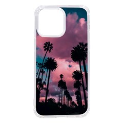 Nature Sunset Sky Clouds Palms Tropics Porous Iphone 14 Pro Max Tpu Uv Print Case by Ravend