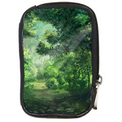 Anime Green Forest Jungle Nature Landscape Compact Camera Leather Case by Ravend