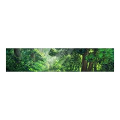 Anime Green Forest Jungle Nature Landscape Velvet Scrunchie by Ravend