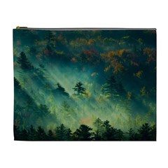 Green Tree Forest Jungle Nature Landscape Cosmetic Bag (xl) by Ravend