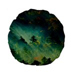 Green Tree Forest Jungle Nature Landscape Standard 15  Premium Round Cushions Back