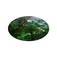 Jungle Forreast Landscape Nature Sticker (oval)