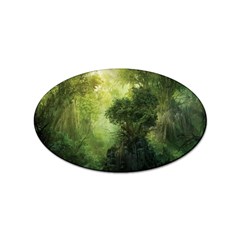 Green Beautiful Jungle Sticker (oval)