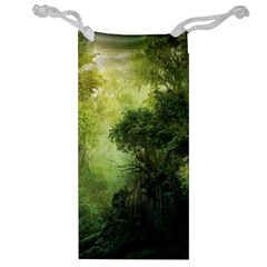 Green Beautiful Jungle Jewelry Bag