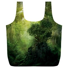 Green Beautiful Jungle Full Print Recycle Bag (xxxl)