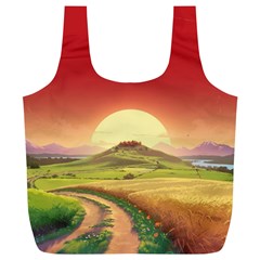 Landscape Sunset Orange Sky Pathway Art Full Print Recycle Bag (xl)