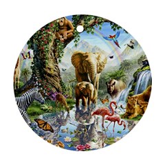 Beautiful Jungle Animals Ornament (round)