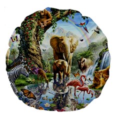 Beautiful Jungle Animals Large 18  Premium Round Cushions