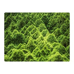 Green Pine Forest Two Sides Premium Plush Fleece Blanket (mini)