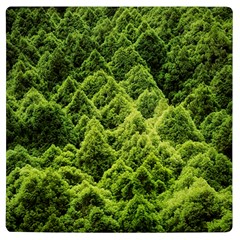 Green Pine Forest Uv Print Square Tile Coaster  by Ravend