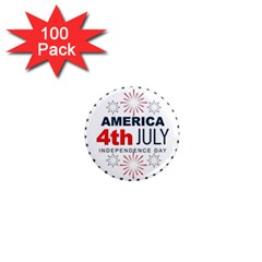 Independence Day Usa 1  Mini Magnets (100 Pack)  by Ravend