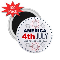 Independence Day Usa 2 25  Magnets (100 Pack)  by Ravend