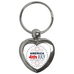 Independence Day Usa Key Chain (heart) by Ravend