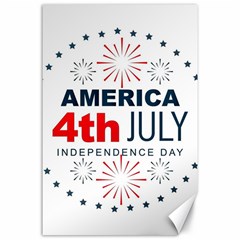 Independence Day Usa Canvas 24  X 36  by Ravend