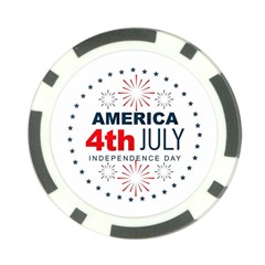 Independence Day Usa Poker Chip Card Guard by Ravend