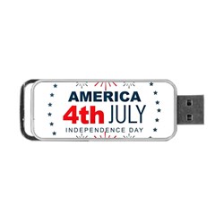 Independence Day Usa Portable Usb Flash (one Side) by Ravend