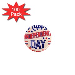 Usa Happy Independence Day 1  Mini Magnets (100 Pack) 