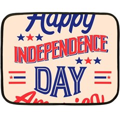 Usa Happy Independence Day Fleece Blanket (mini) by Ravend