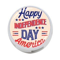 Usa Happy Independence Day 4-port Usb Hub (one Side) by Ravend