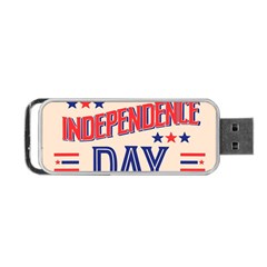 Usa Happy Independence Day Portable Usb Flash (one Side) by Ravend