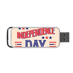 Usa Happy Independence Day Portable Usb Flash (two Sides) by Ravend