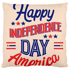 Usa Happy Independence Day Standard Premium Plush Fleece Cushion Case (one Side) by Ravend