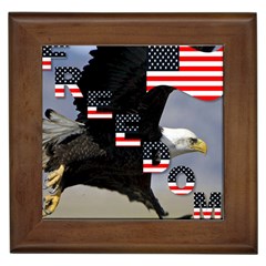 Freedom Patriotic American Usa Framed Tile