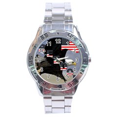 Freedom Patriotic American Usa Stainless Steel Analogue Watch