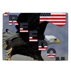 Freedom Patriotic American Usa Cosmetic Bag (xxl) by Ravend