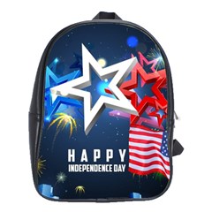 4th Of July Happy Usa Independence Day School Bag (large) by Ravend