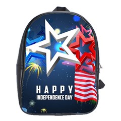 4th Of July Happy Usa Independence Day School Bag (xl) by Ravend