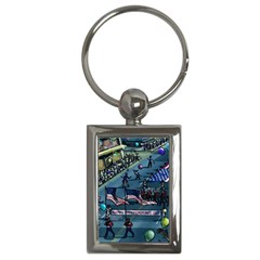 July 4th Parade Independence Day Key Chain (rectangle)