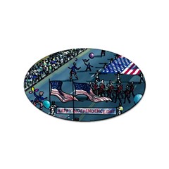 July 4th Parade Independence Day Sticker Oval (10 Pack) by Ravend