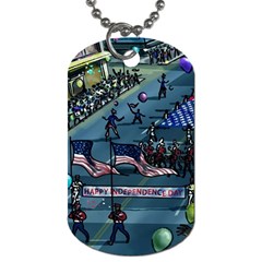 July 4th Parade Independence Day Dog Tag (two Sides) by Ravend