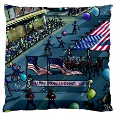 July 4th Parade Independence Day Standard Premium Plush Fleece Cushion Case (two Sides) by Ravend