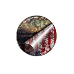 Independence Day Background Abstract Grunge American Flag Hat Clip Ball Marker (10 Pack) by Ravend