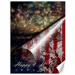 Independence Day Background Abstract Grunge American Flag Canvas 36  X 48  by Ravend